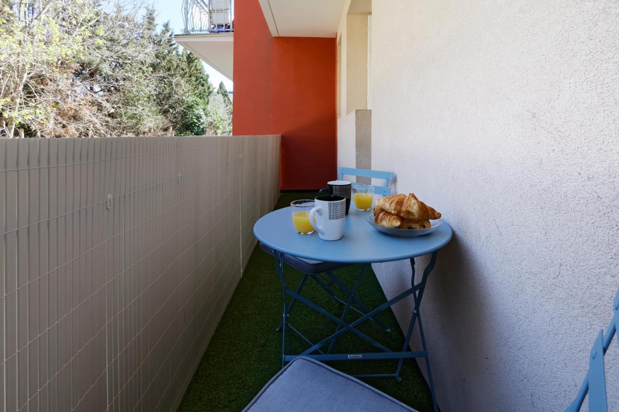 016- T2 Tropisme, Appart 1 Chambre,Clim,Wifi,Parking Montpellier Eksteriør billede