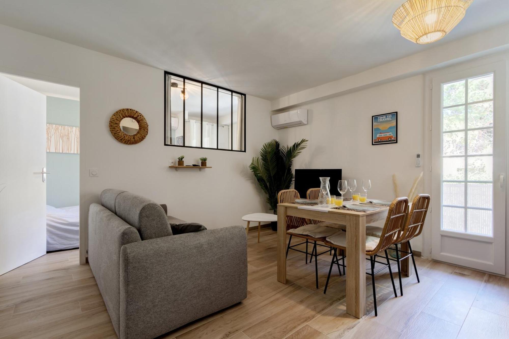 016- T2 Tropisme, Appart 1 Chambre,Clim,Wifi,Parking Montpellier Eksteriør billede
