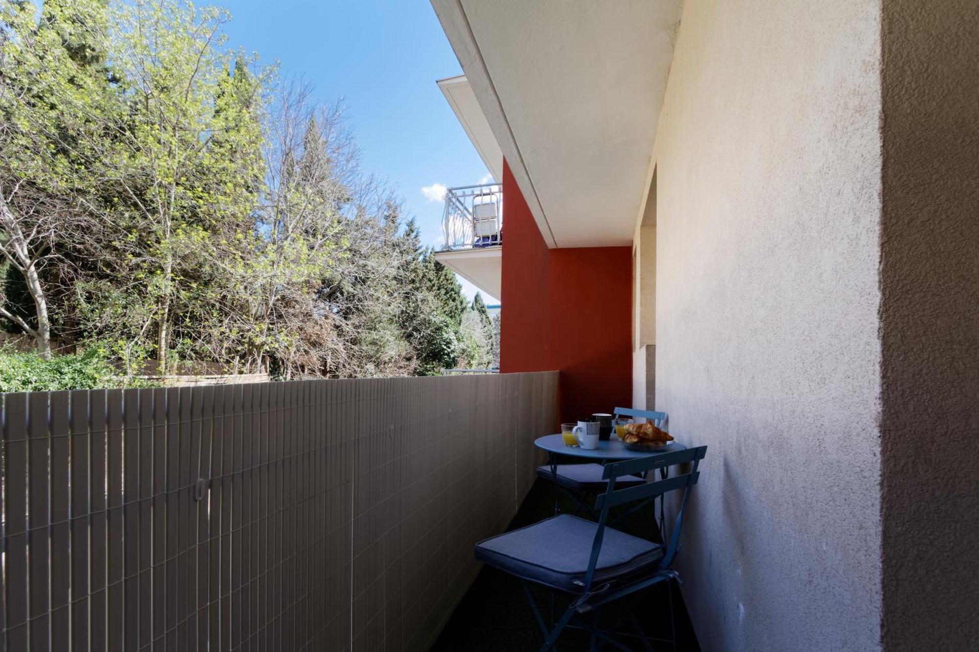 016- T2 Tropisme, Appart 1 Chambre,Clim,Wifi,Parking Montpellier Eksteriør billede