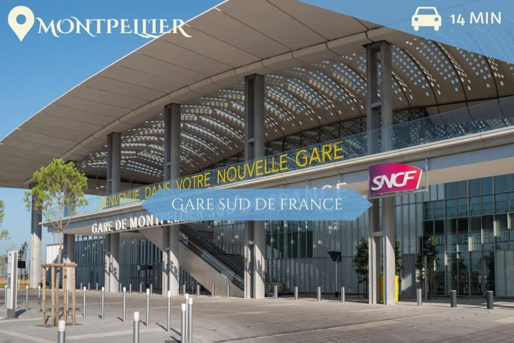 016- T2 Tropisme, Appart 1 Chambre,Clim,Wifi,Parking Montpellier Eksteriør billede