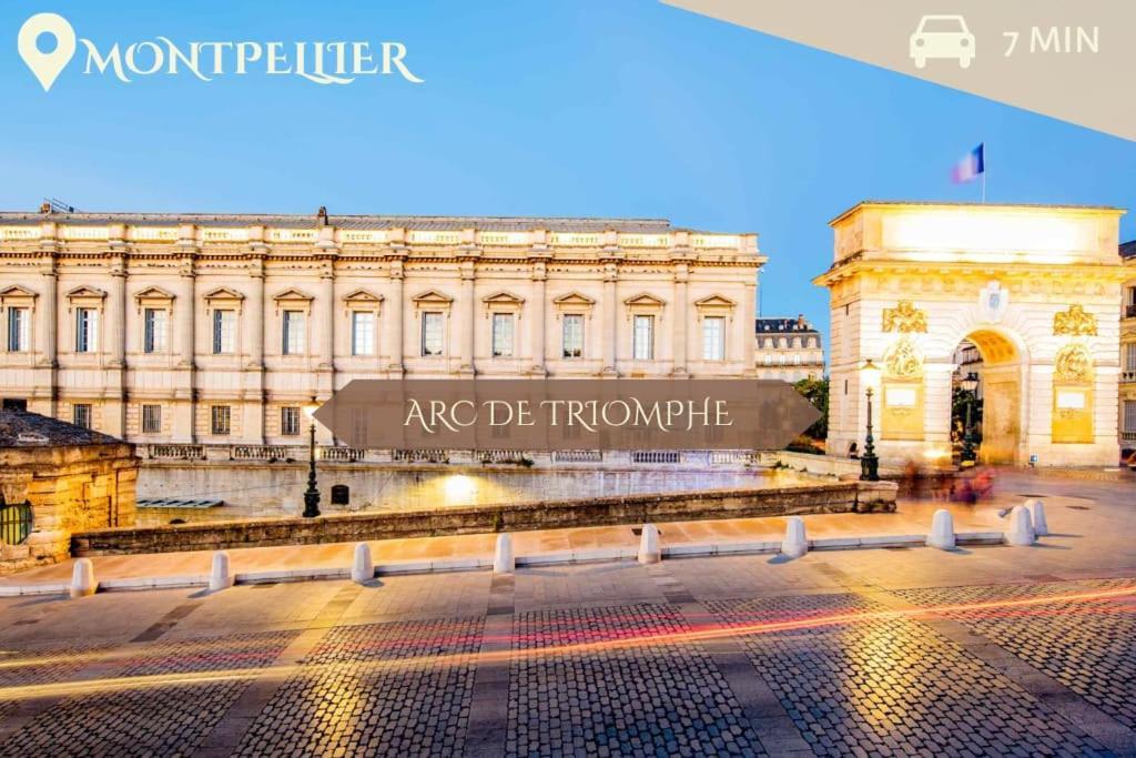 016- T2 Tropisme, Appart 1 Chambre,Clim,Wifi,Parking Montpellier Eksteriør billede