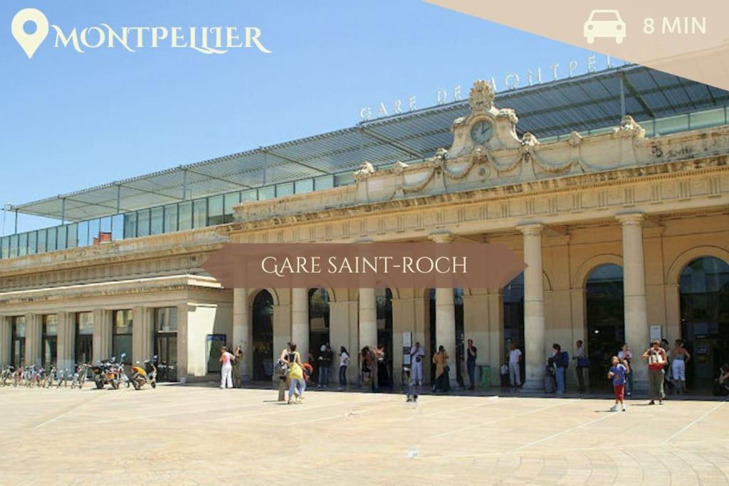 016- T2 Tropisme, Appart 1 Chambre,Clim,Wifi,Parking Montpellier Eksteriør billede