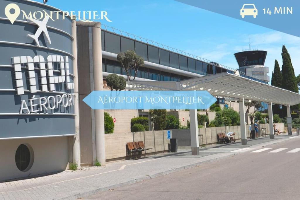 016- T2 Tropisme, Appart 1 Chambre,Clim,Wifi,Parking Montpellier Eksteriør billede